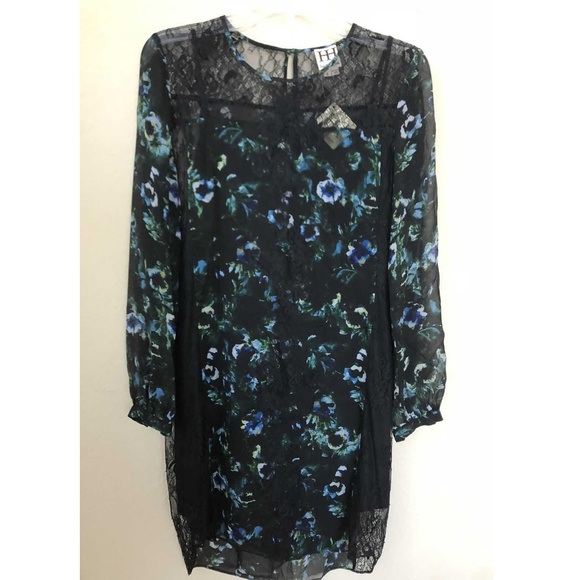 Haute Hippie Tangled Up Silk Lace Sheer Dress Sz S - Picture 4 of 7